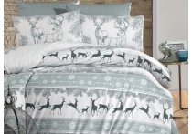 Постільна білизна ранфорс First Choice - Deer Dark Green (Турция), полуторний